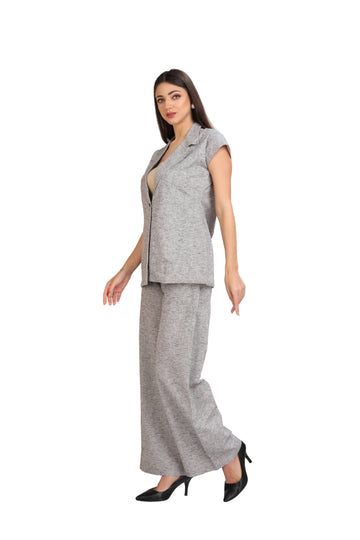 Melange Grey Power Co-ord Set