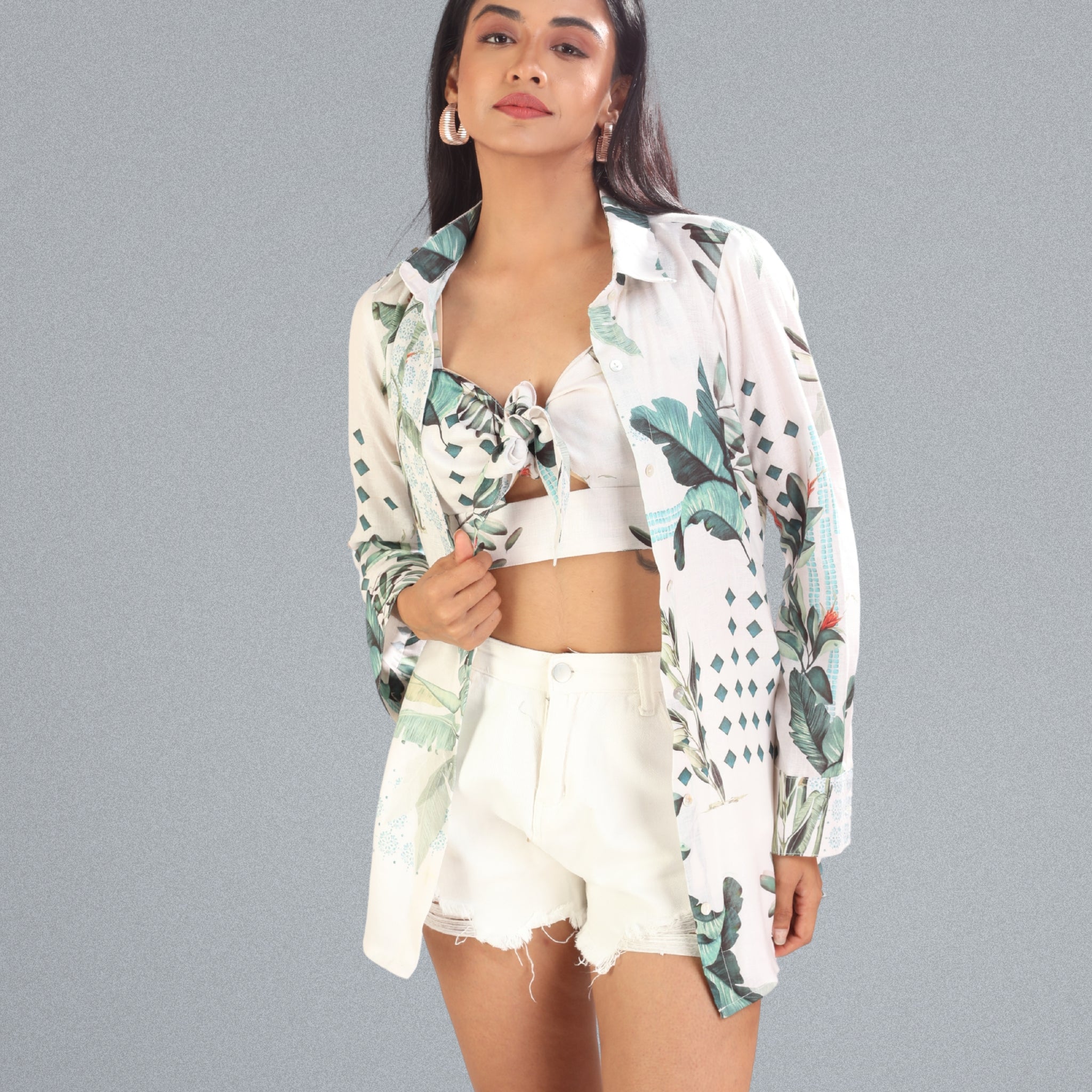 Eden Bloom Shirt & Bralette Set