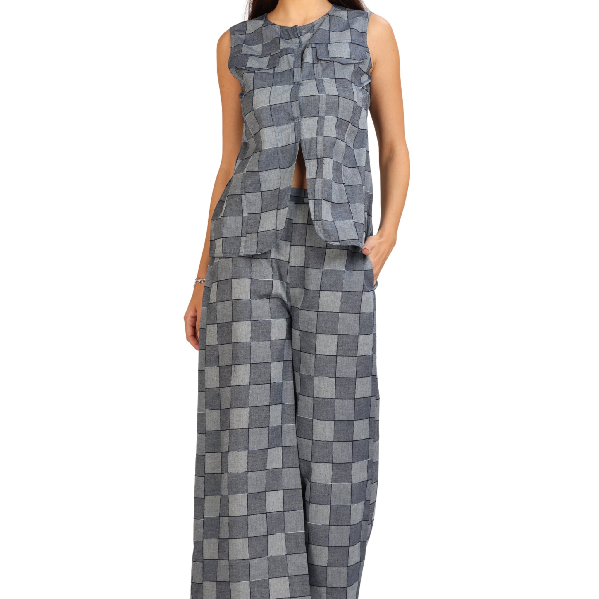 Indigo Check Co-ord Set